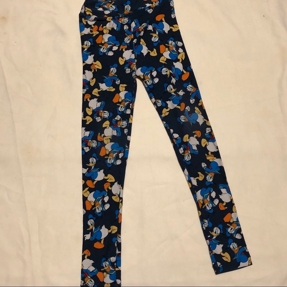 LulaRoe Girls Daffy Duck Leggings sz: L/XL